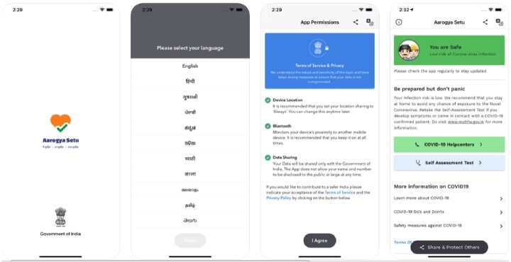 Aarogya Setu App, Healthcare mobile apps